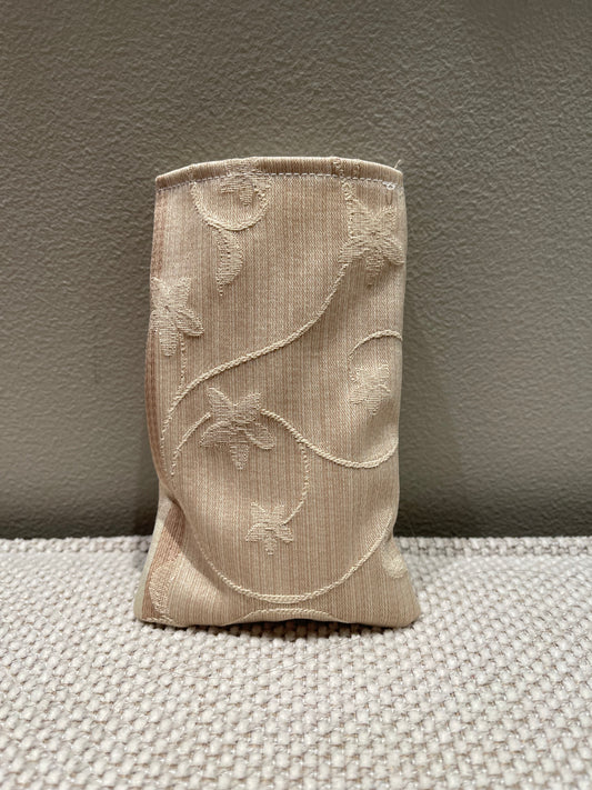 Deodorant beholder - Lys brun med blomster